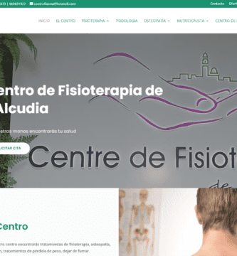 diseño web de centro de fisioterapia