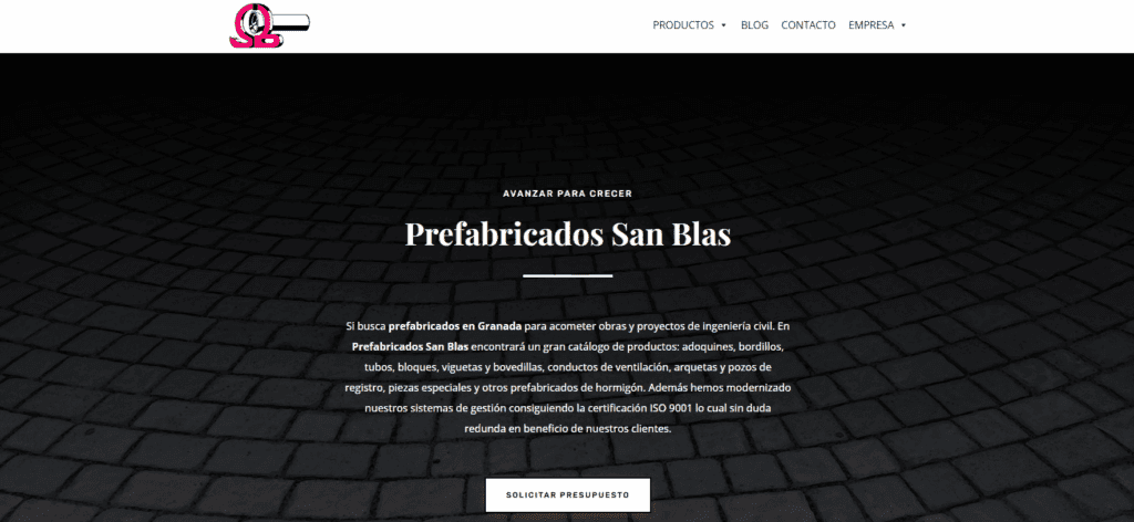 Rediseño Web Prefabricados San Blas