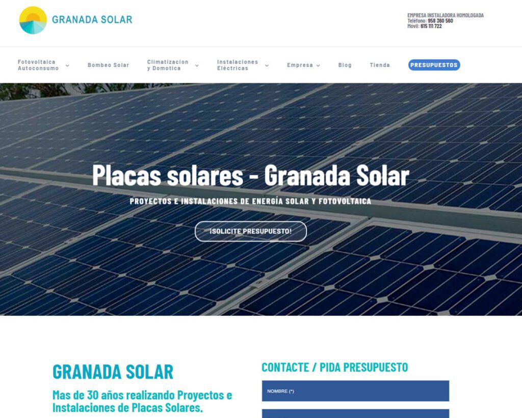 Granada Solar - Diseño Web Granada, placas-solares-granada-malaga-almeria-jaen-cordoba.sevilla